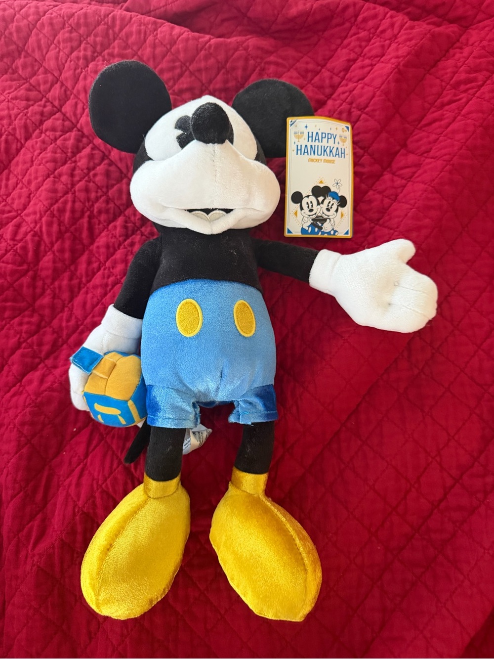 Disney Mickey Mouse Plush - Black, White, Blue & Yellow